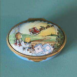 Harrods Limited Edition No 33 /200 Christmas  Blue and Gold Trinket Box